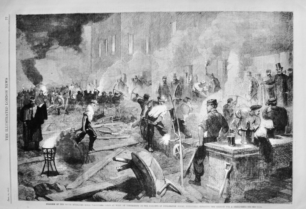 Clearing the Ground for a Drill Shed - 1862