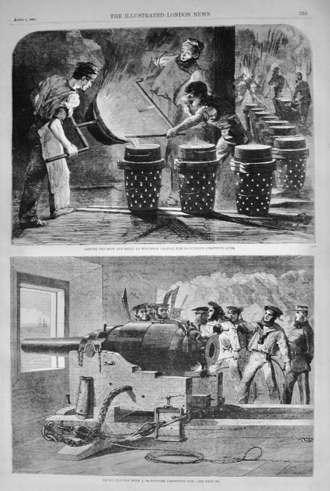 Casting the Shot and Shell at Woolwich Arsenal - 1862