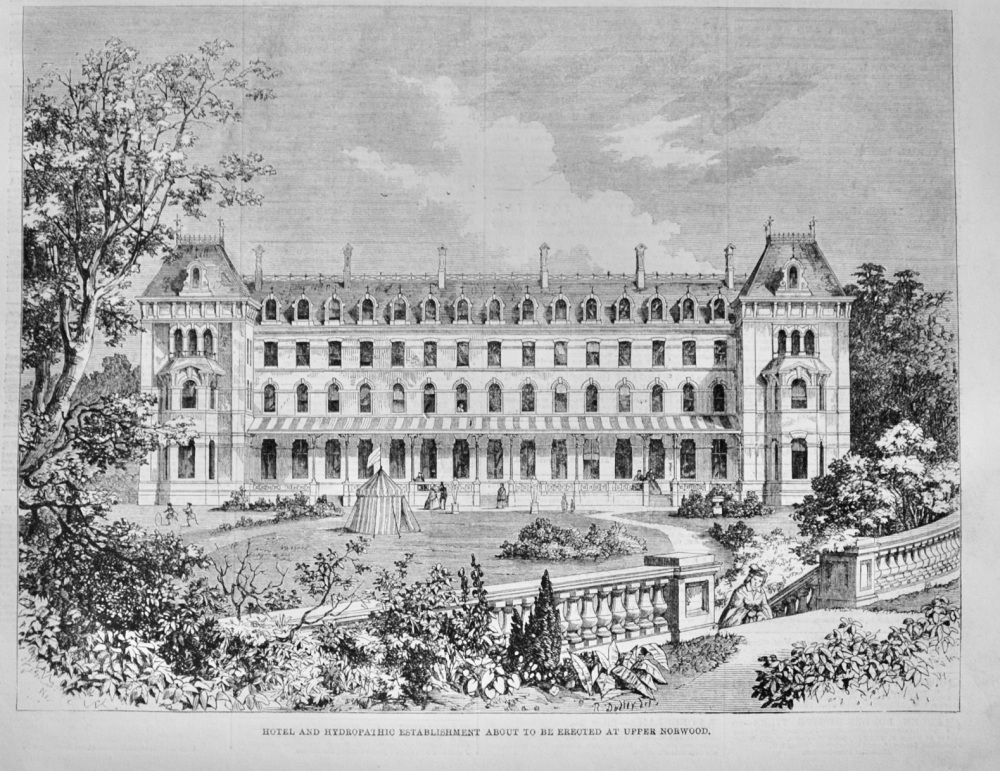 Hotel and Hydropathic Establishment at Upper Norwood - 1862