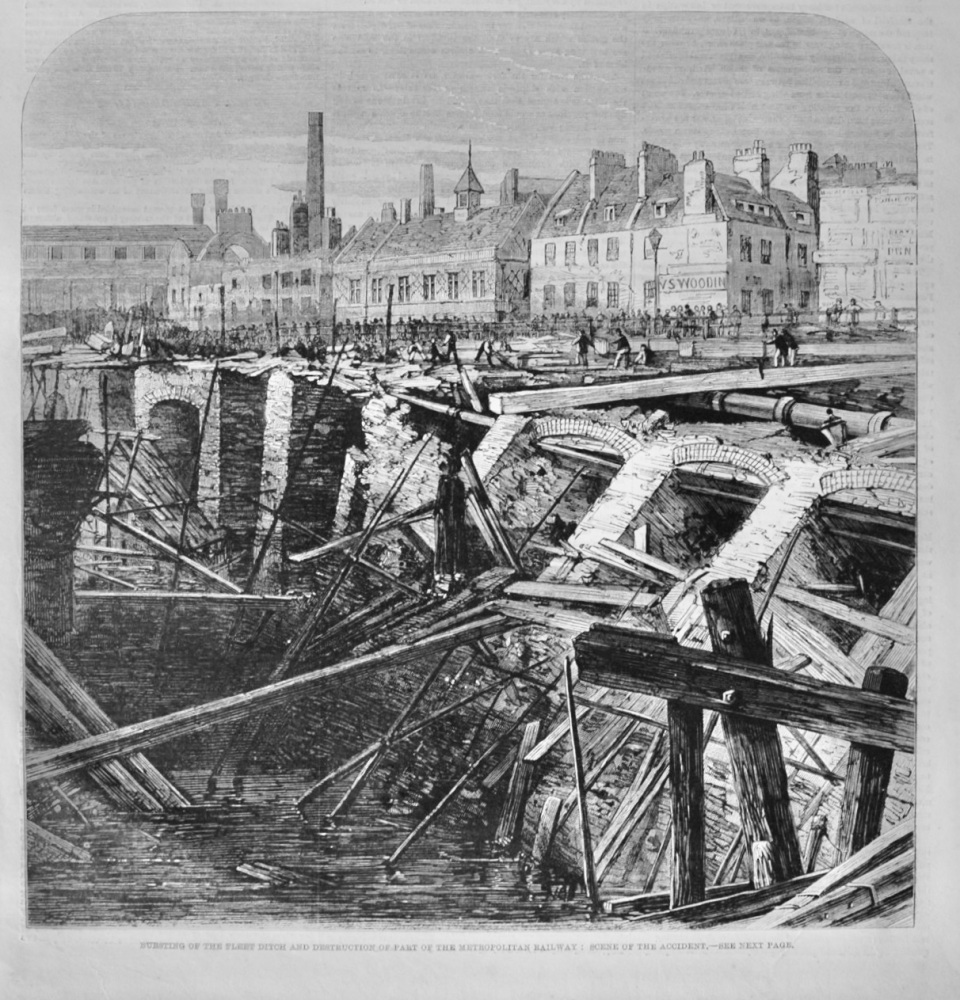 Destruction of part of the Metropolitan Railway - 1862