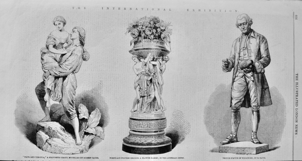 Bronze Statue of Wedgwood, by E Davis - 1862