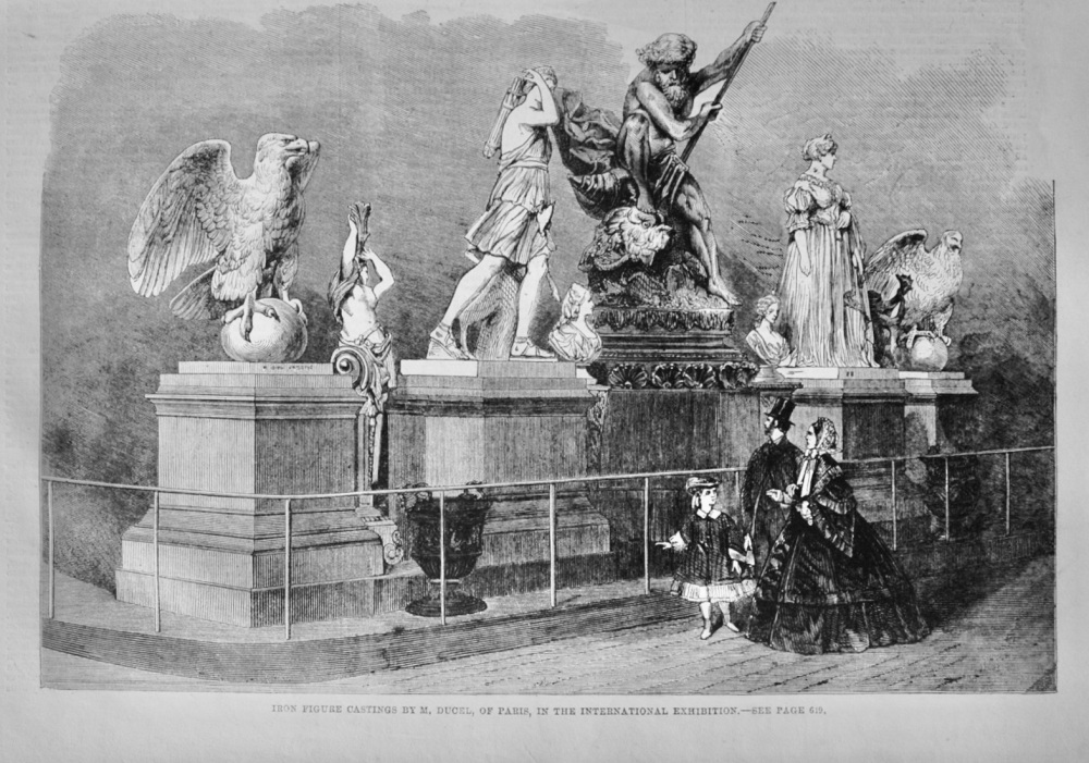 Iron Figure Castings by M Ducel - 1862