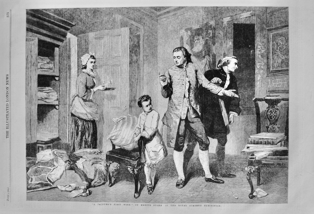 "A Painter's First Work," by Marcus Stone - 1862