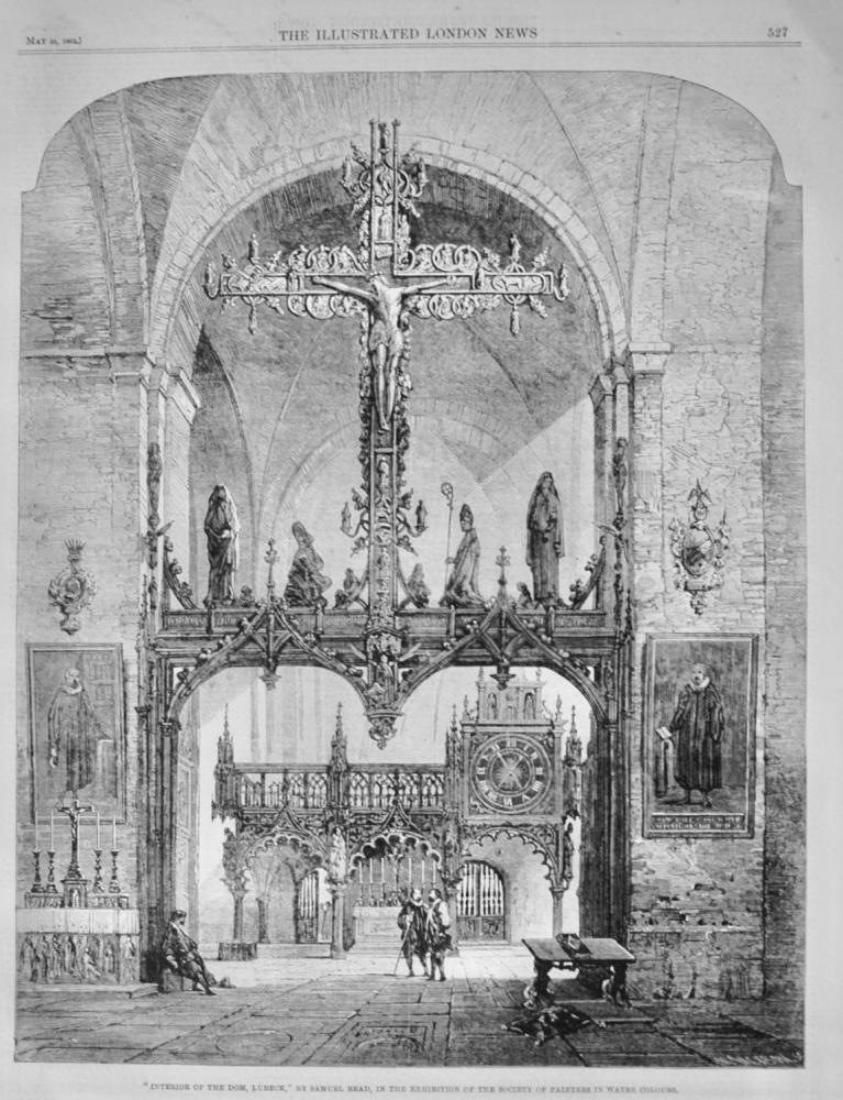 "Interior of the Dom, Lubeck," by Samuel Read - 1862