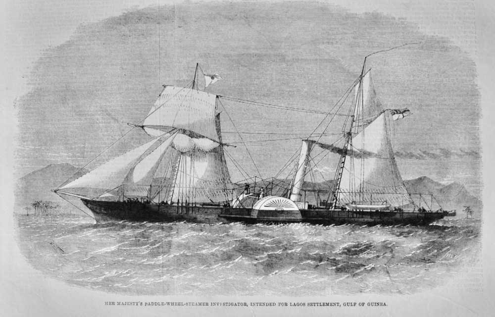 Her Majesty's Paddle Wheel Steamer "Investigator" - 1862