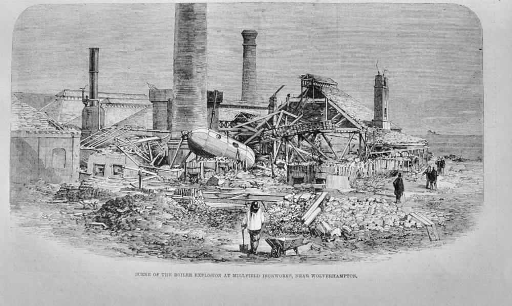 Boiler Explosion at Millfield Ironworks - 1862