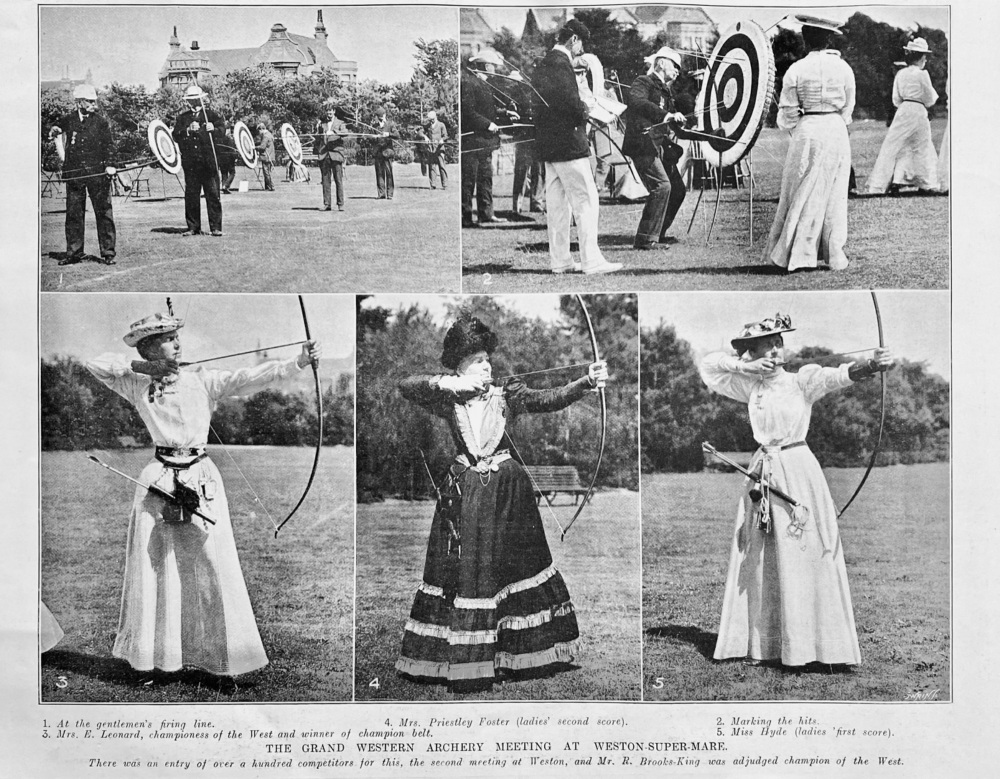 The Grand Western Archery Meeting at Weston-Super-Mare.  1906.