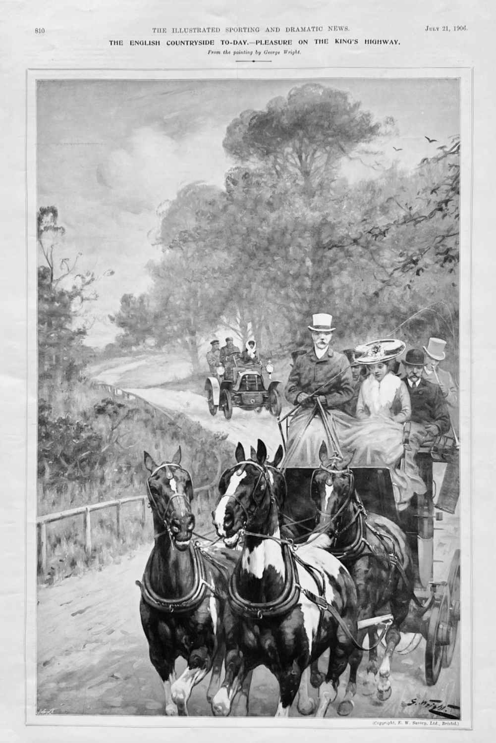 The English Countryside To-day.- Pleasure of the King's Highway.  1906.