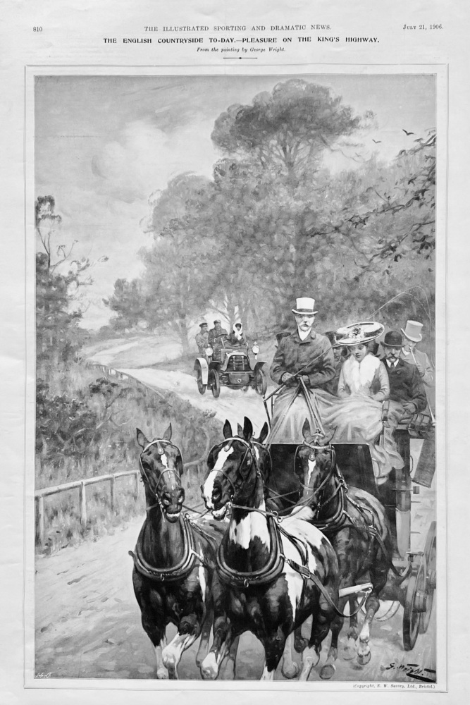 The English Countryside To-day.- Pleasure of the King's Highway.  1906.