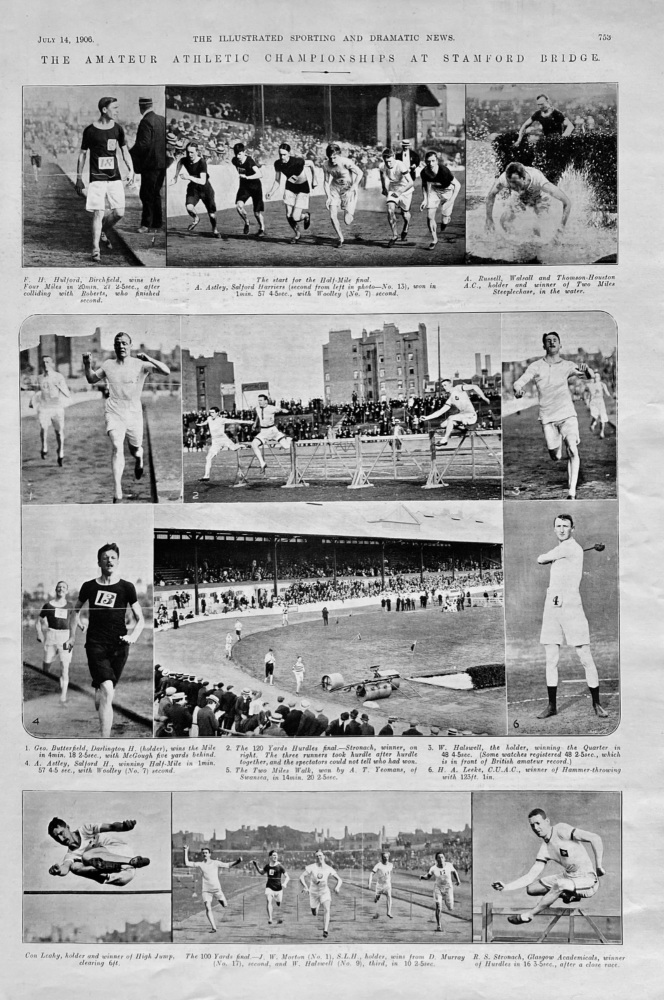 The Amateur Athletic Championships at Stamford Bridge.  1906.