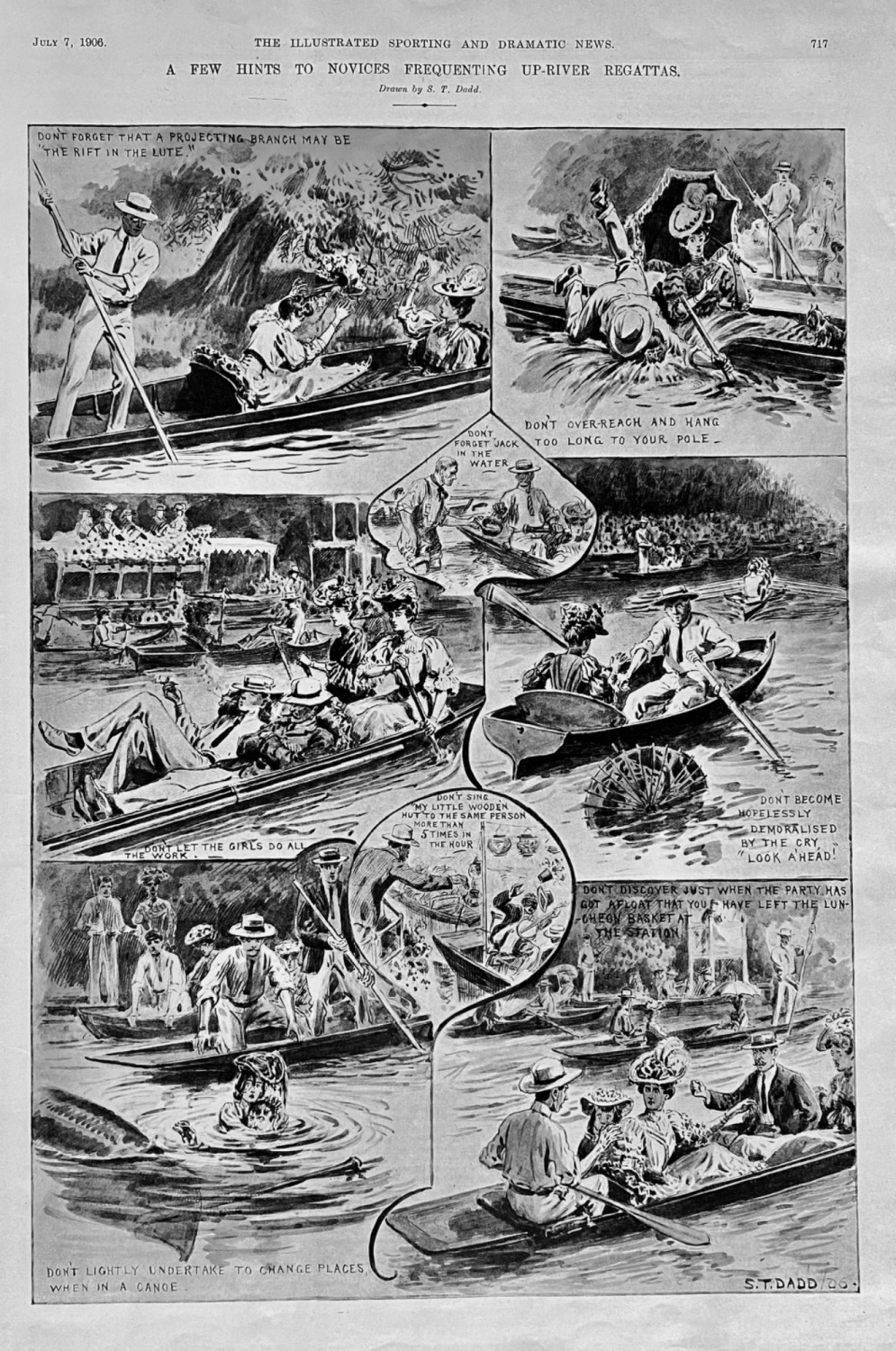 A Few Hints to Novices Frequenting Up-River Regattas.  1906.