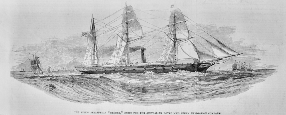 The Screw Steamship "Sydney" - 1852