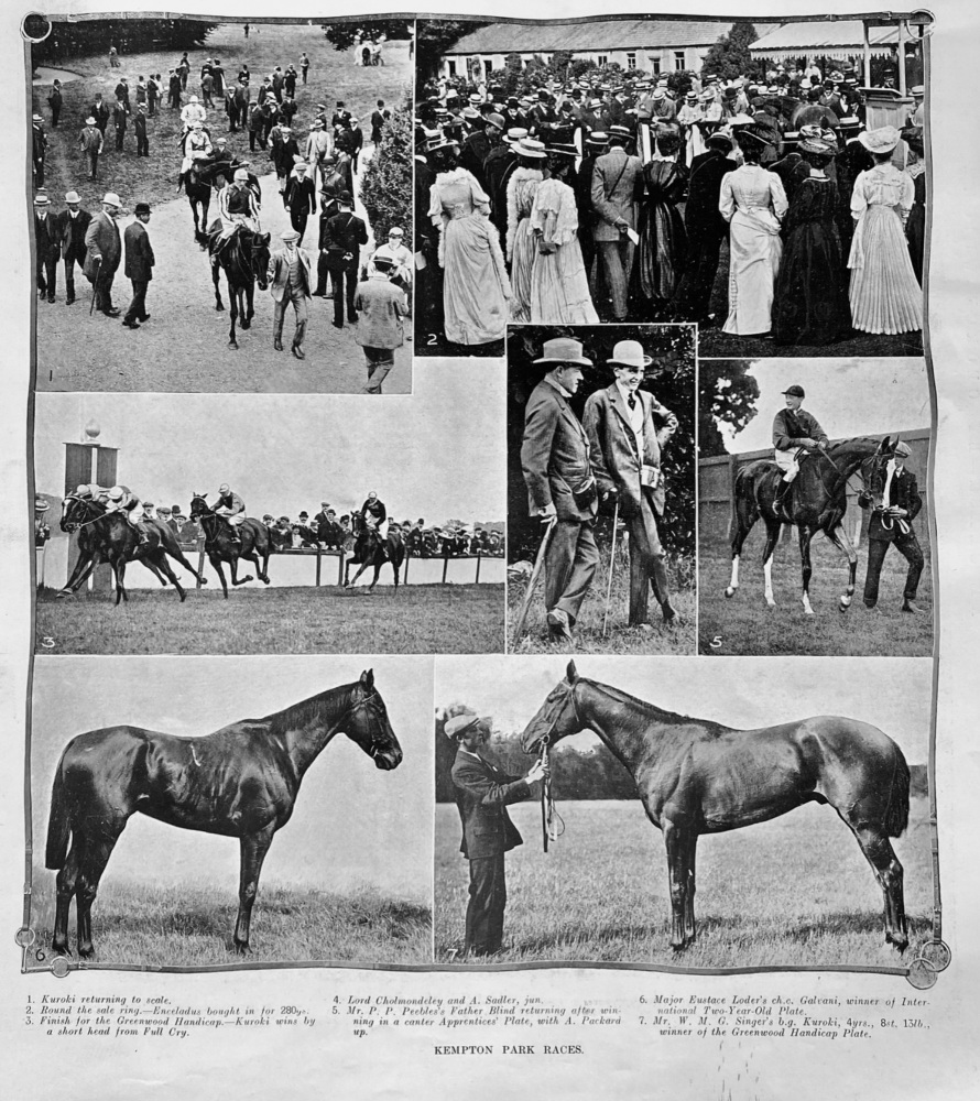 Kempton Park Races.  1906.