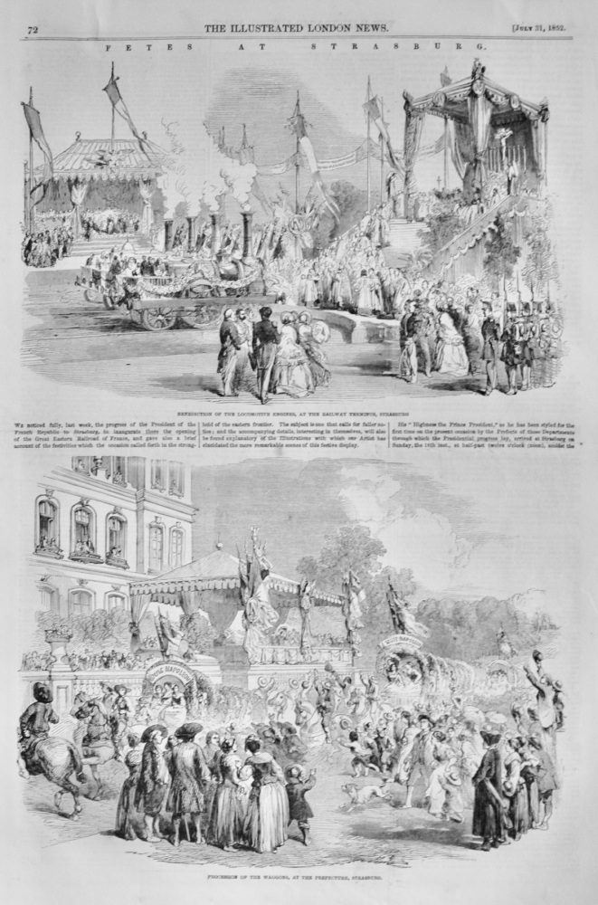 Fetes at Strasburg - 1852
