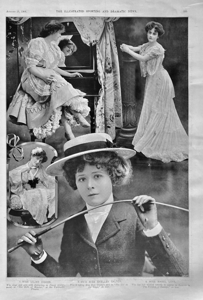 Actresses on the Stage at this time.  1906.