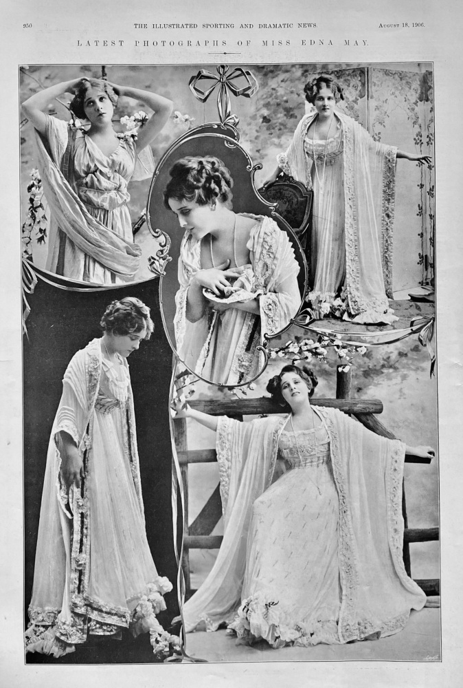 Latest Photographs of Miss Edna May.  1906.