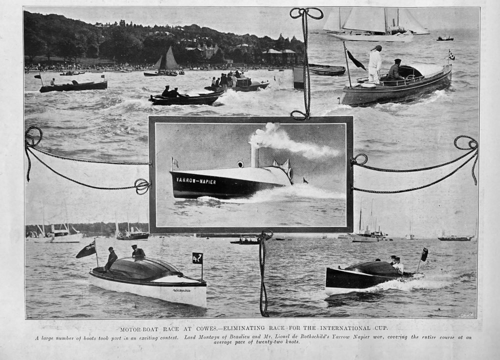 Motor-Boat Race at Cowes.- Eliminating Race for the International Cup.  1906.