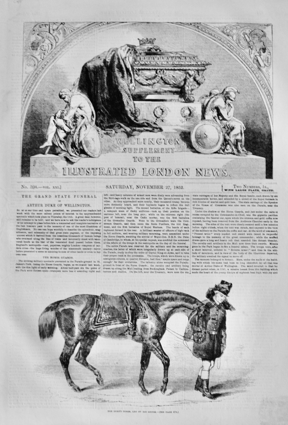 The Illustrated London News - November 27, 1852 (Wellington Supplement)
