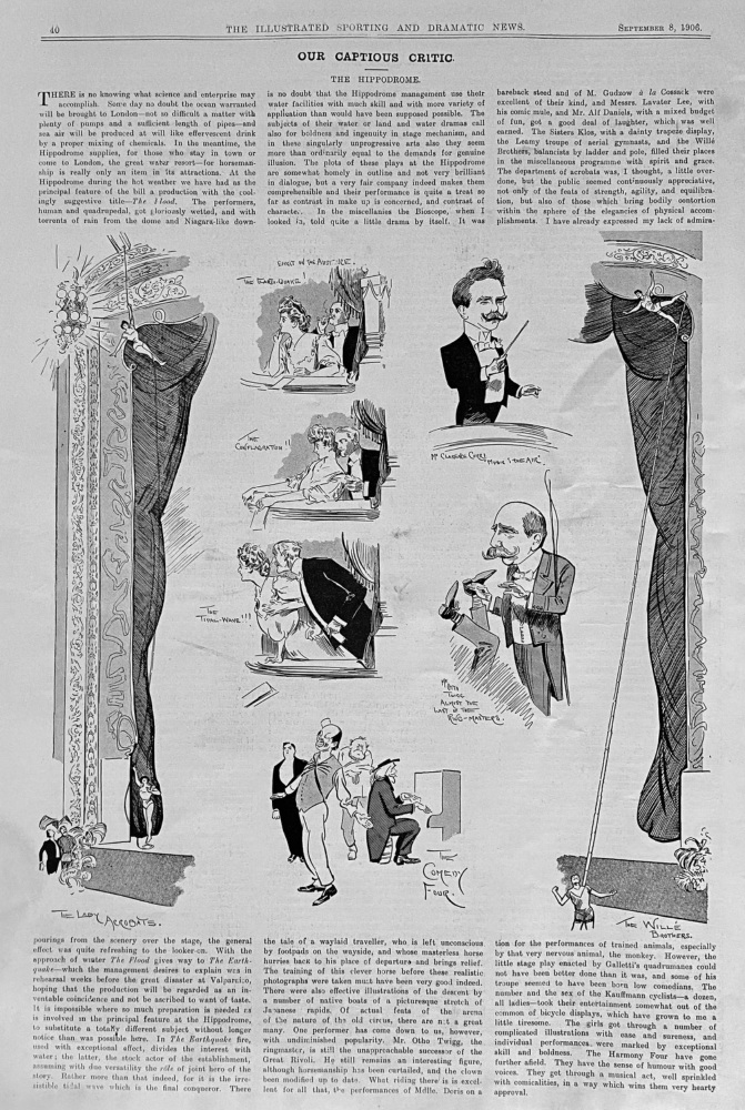 Our Captious Critic.  "The Hippodrome."  1906.