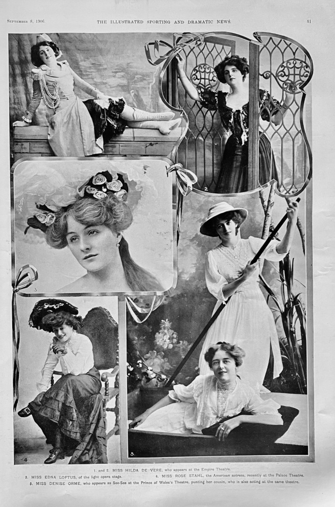 Actresses on the Stage.  1906.