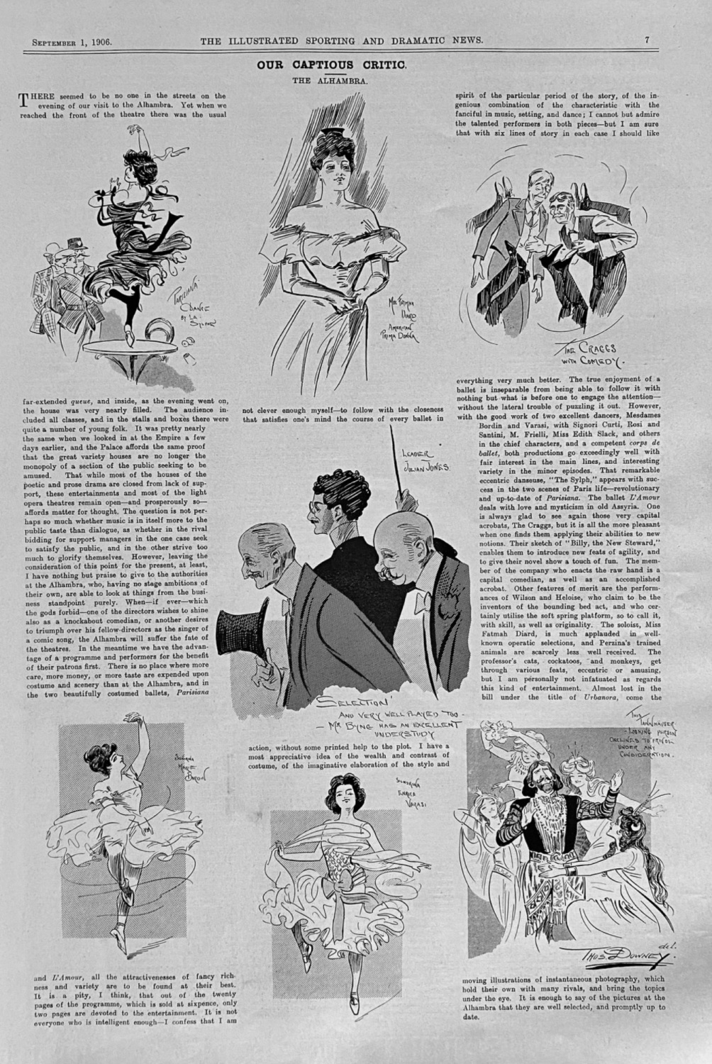 Our Captious Critic.  The Alhambra.  1906.