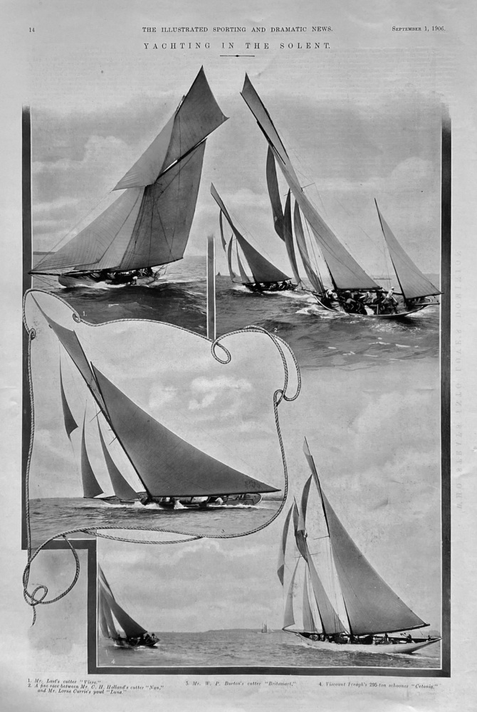 Yachting in the Solent.  1906.