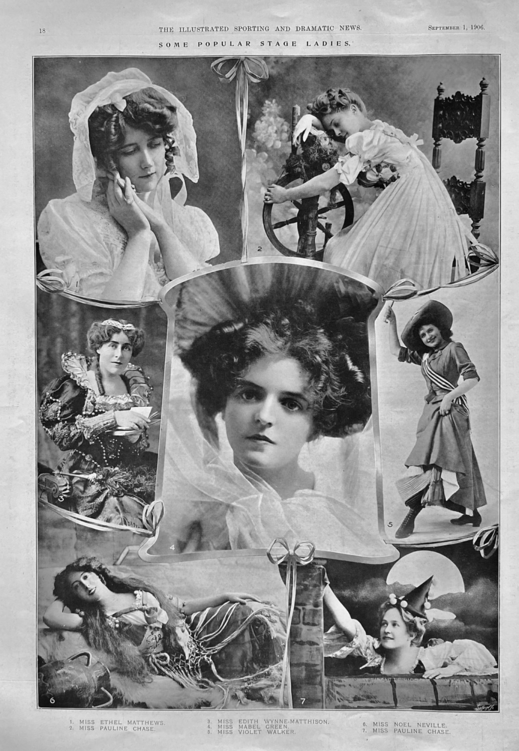 Some Popular Stage Ladies.  1906.