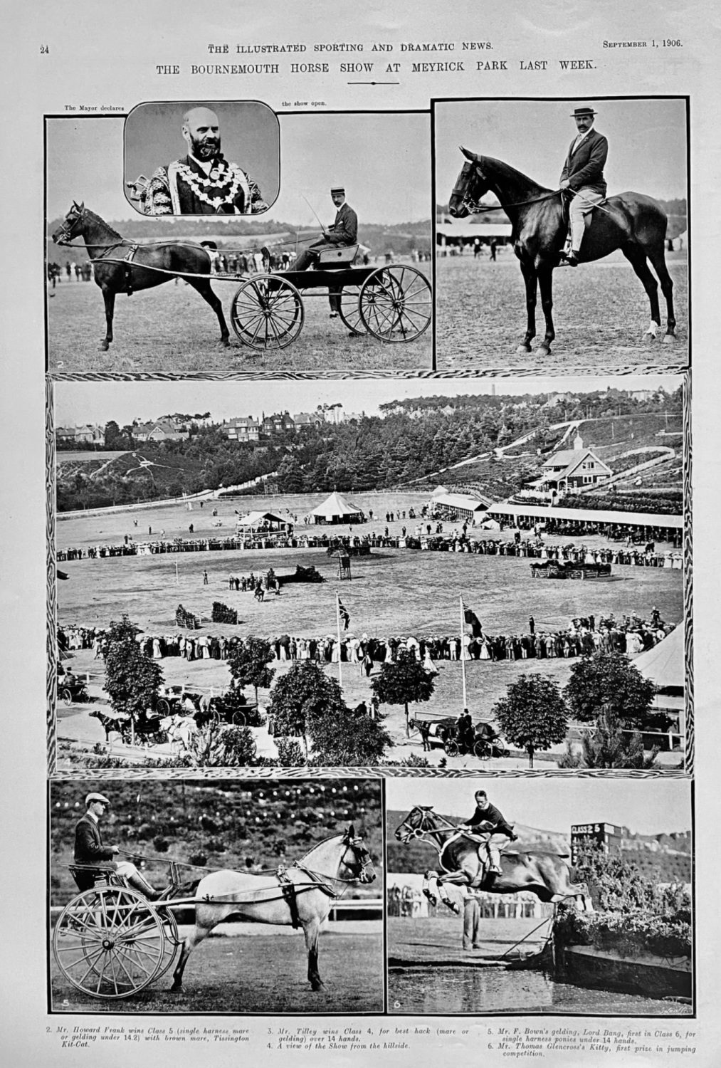 The Bournemouth Horse Show at Meyrick Park Last Week.  1906..