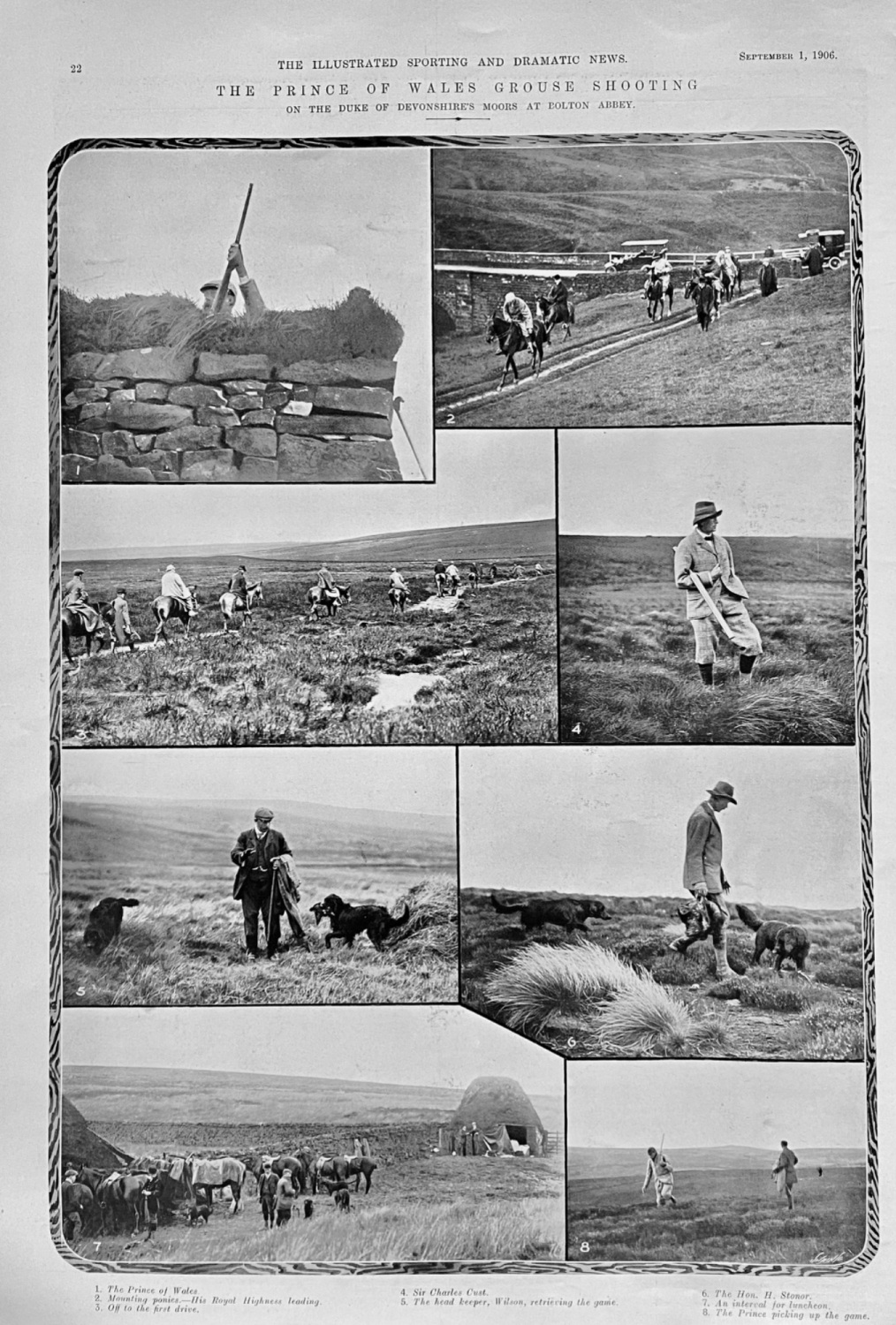 The Prince of Wales Grouse Shooting.  1906.