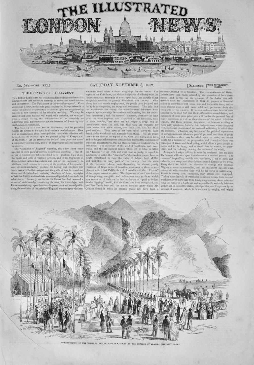 The Illustrated London News - November 6, 1852