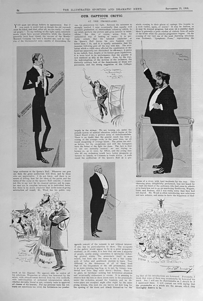 Our Captious Critic.  "At the Promenades."  1906.