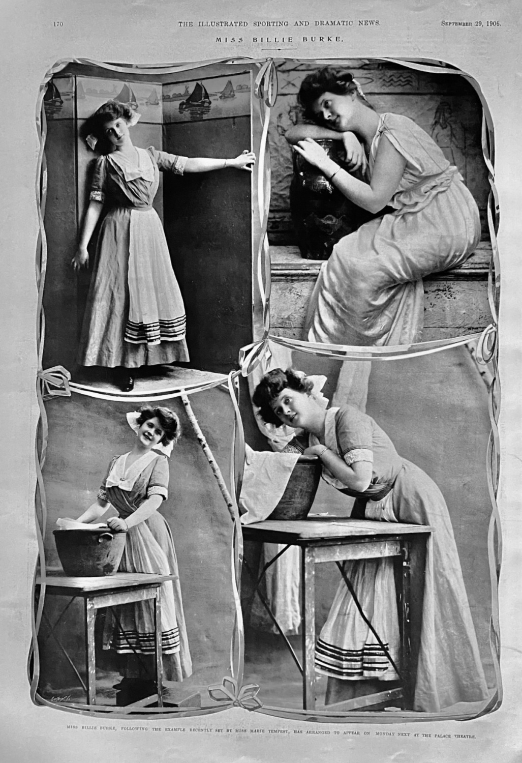 Miss Billie Burke.  1906.  (Actress).