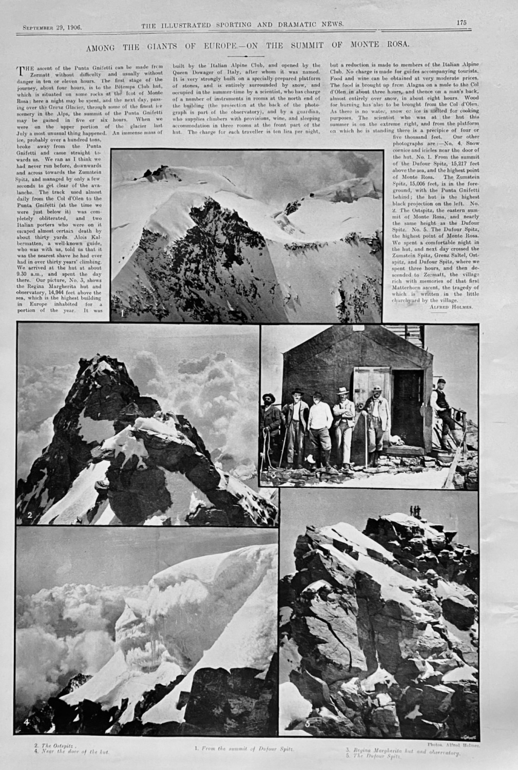 Among the Giants of Europe.- On the Summit of Monte Rosa. 1906.
