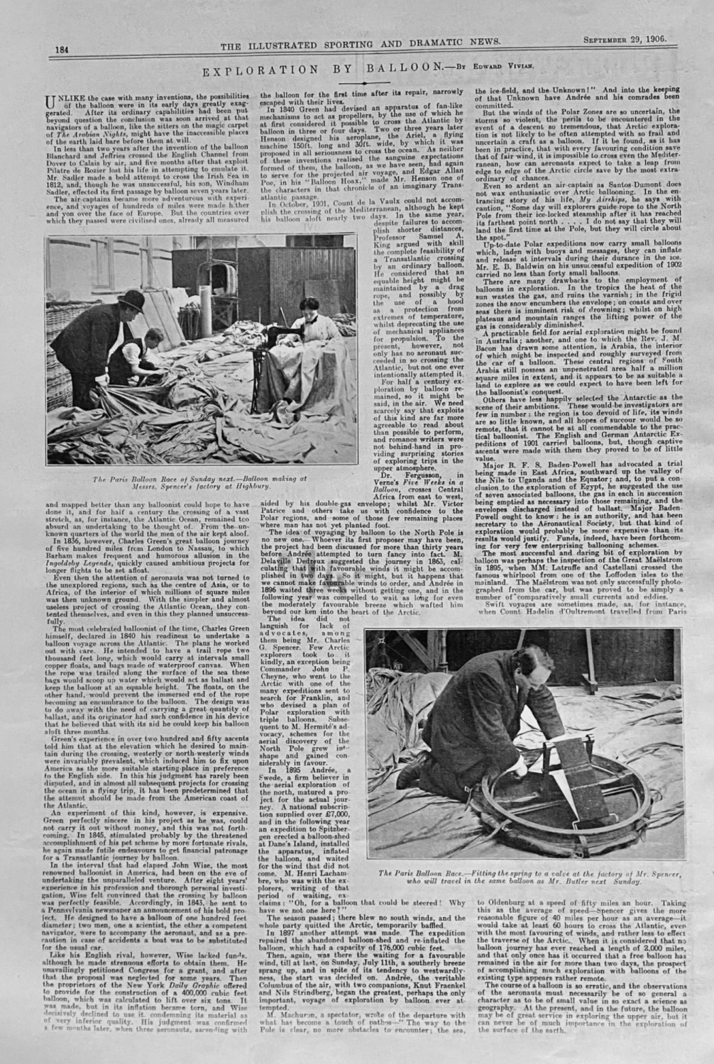 Exploration by Balloon.  1906..