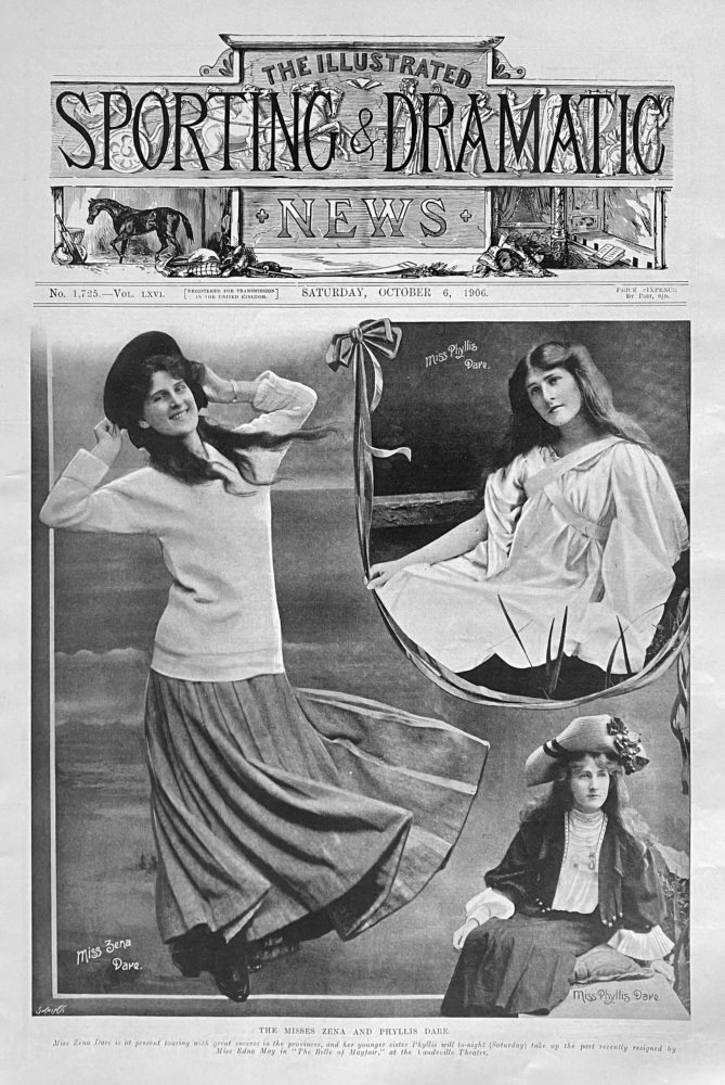 The Misses Zena and Phyllis Dare.  1906.