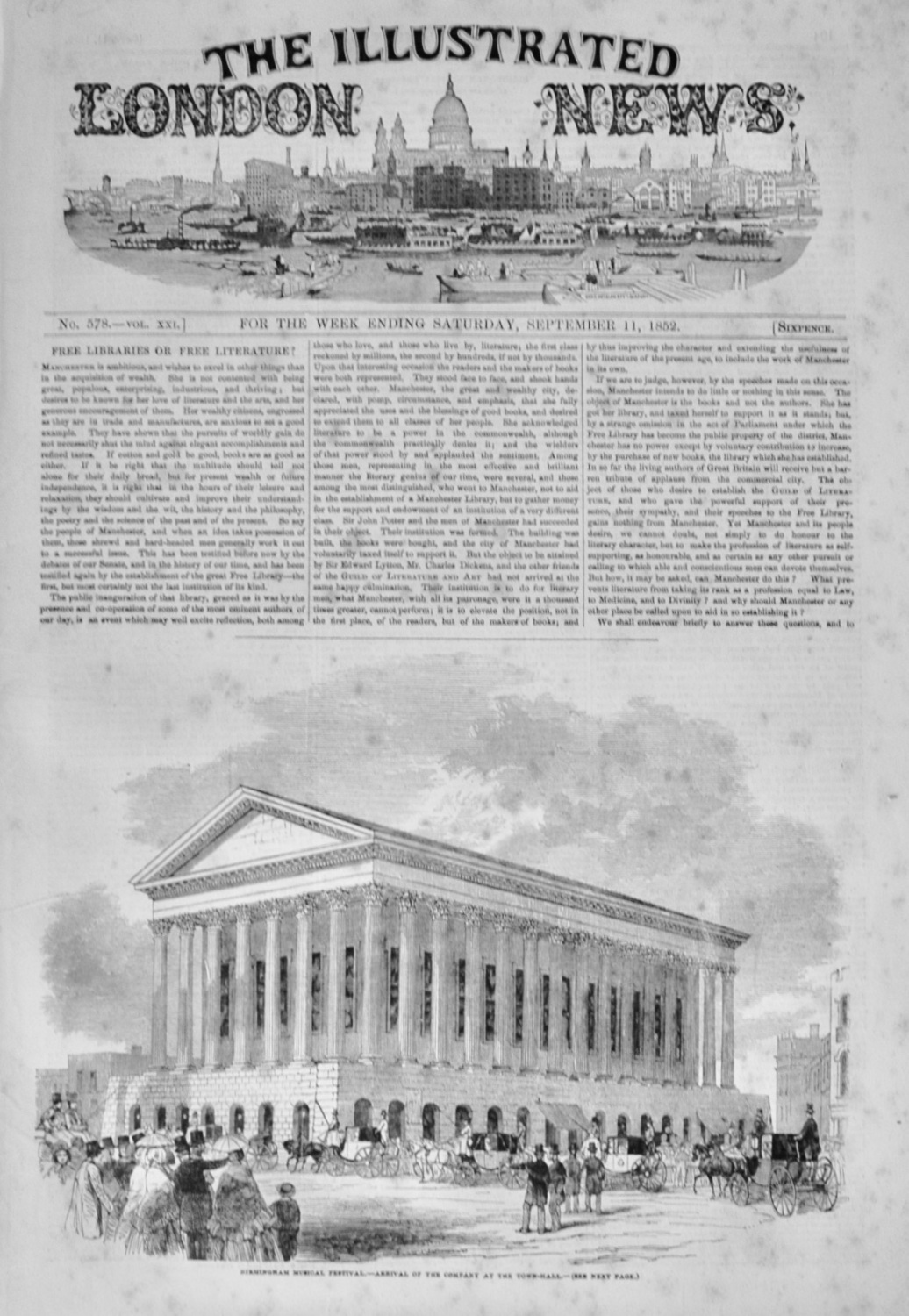 The Illustrated London News - September 11, 1852