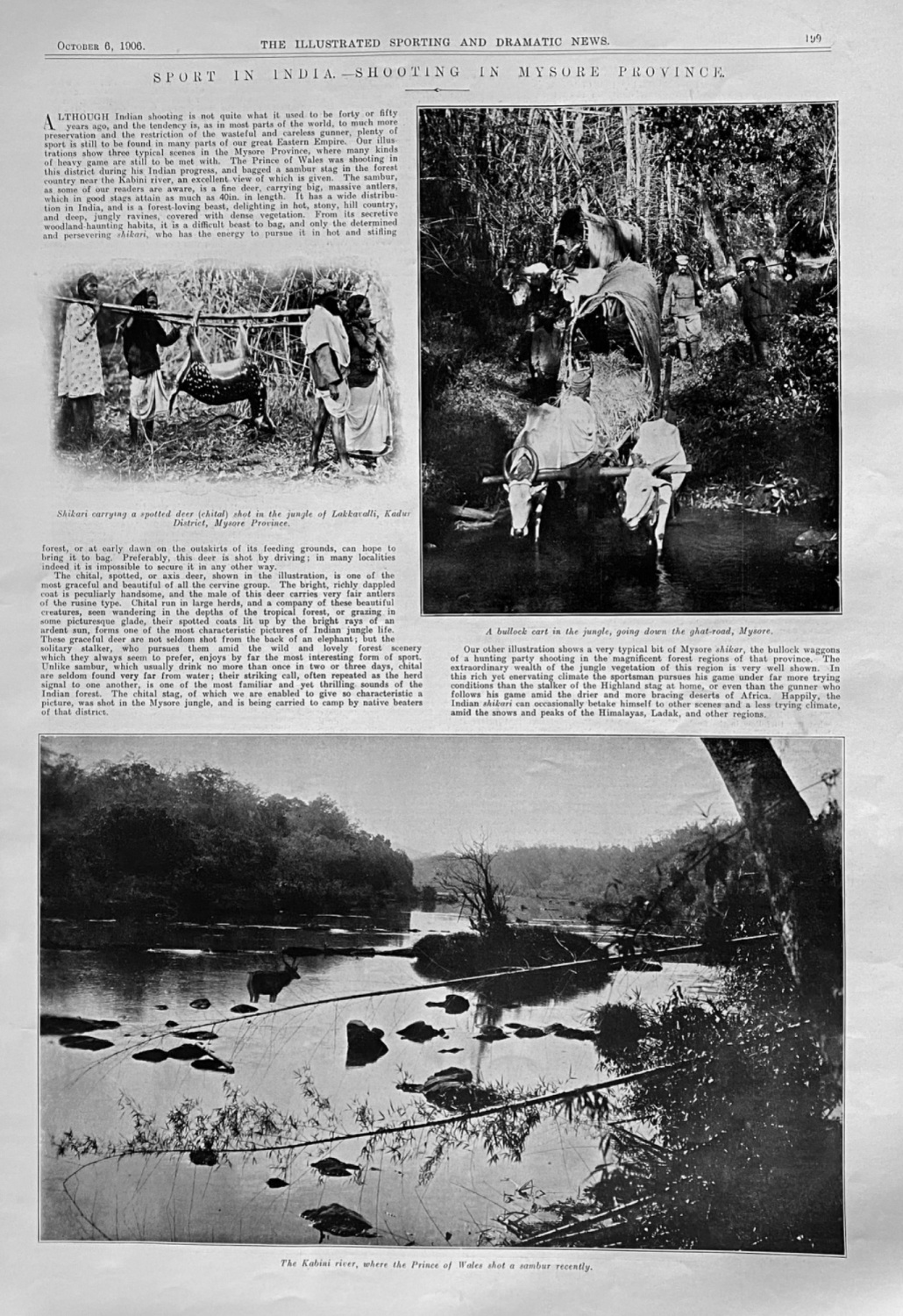 Sport in India.- Shooting in Mysore Province.  1906.