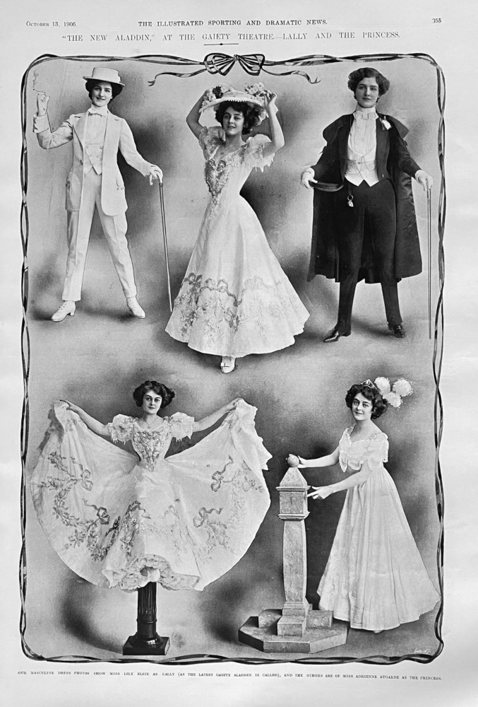 "The New Aladdin,"  at the Gaiety Theatre.- Lally and the Princess.  1906.