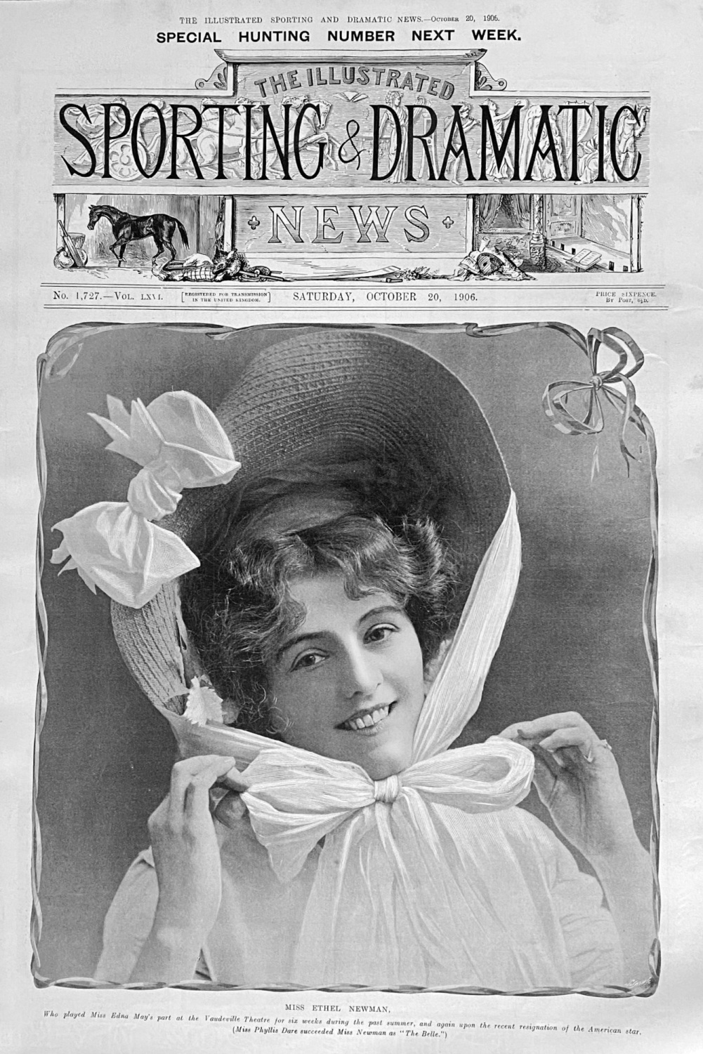 Miss Ethel Newman.  1906. (Actress).