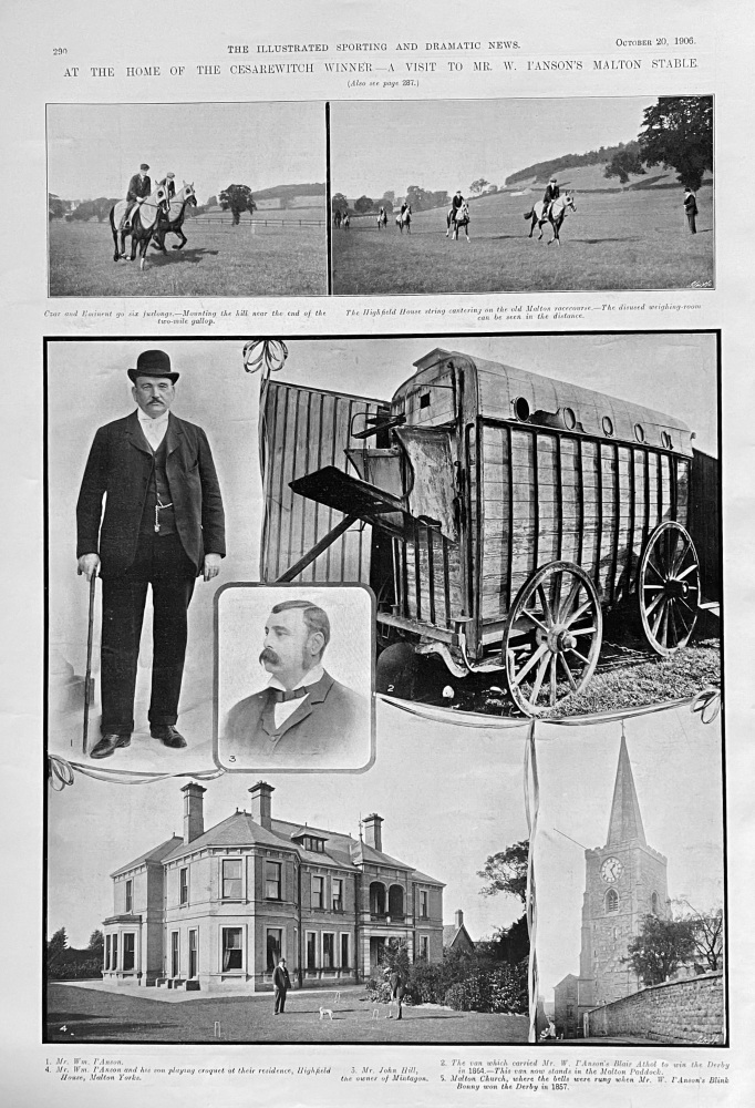 At the Home of the Cesarewitch Winner -  A Visit to Mr. W. I'Anson's  Malton Stable.  1906.