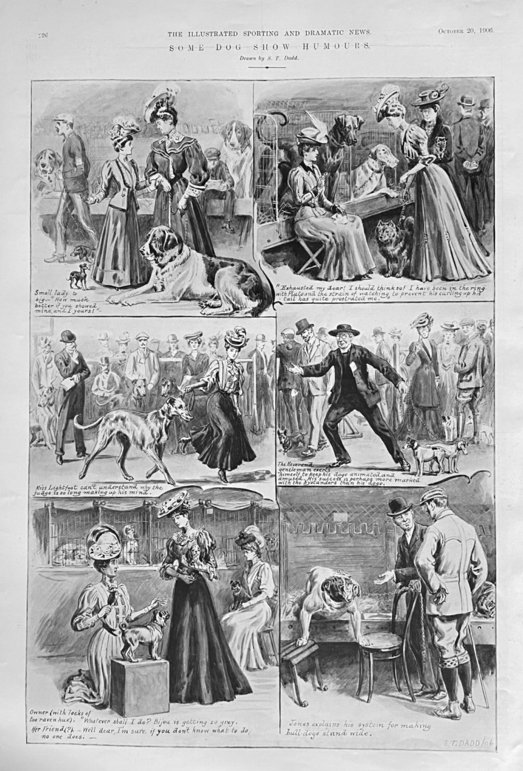 Some Dog Show Humours.  1906.