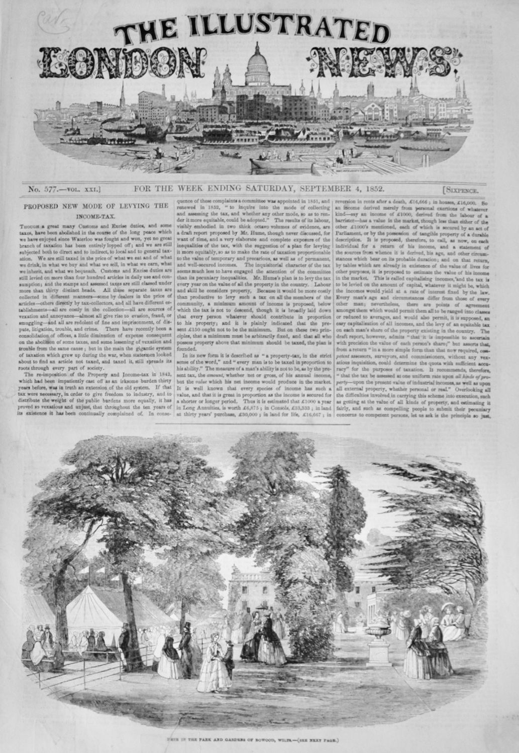The Illustrated London News - September 4, 1852