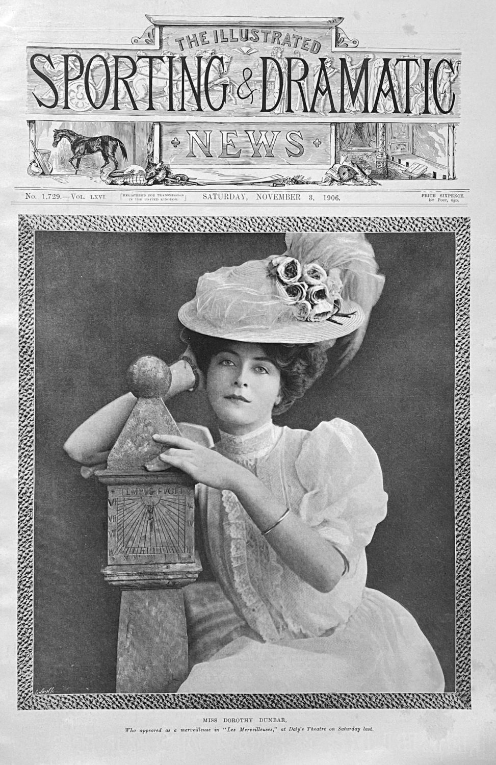 Miss Dorothy Dunbar.  1906.  (Actress).