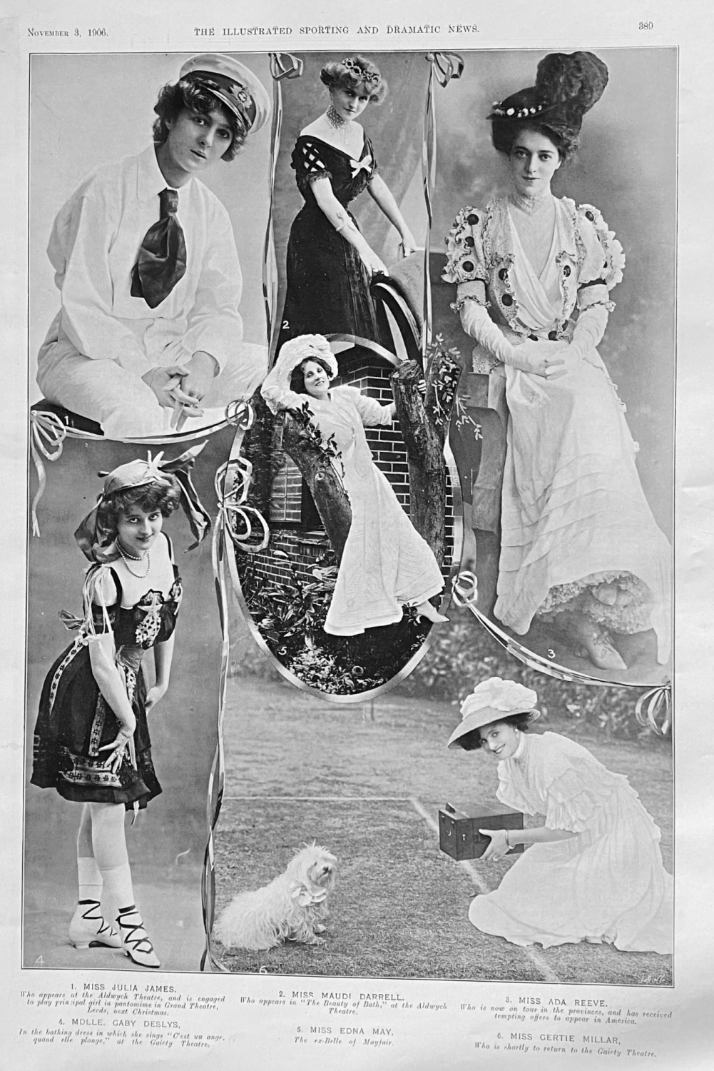 Actresses from the Stage.  1906.