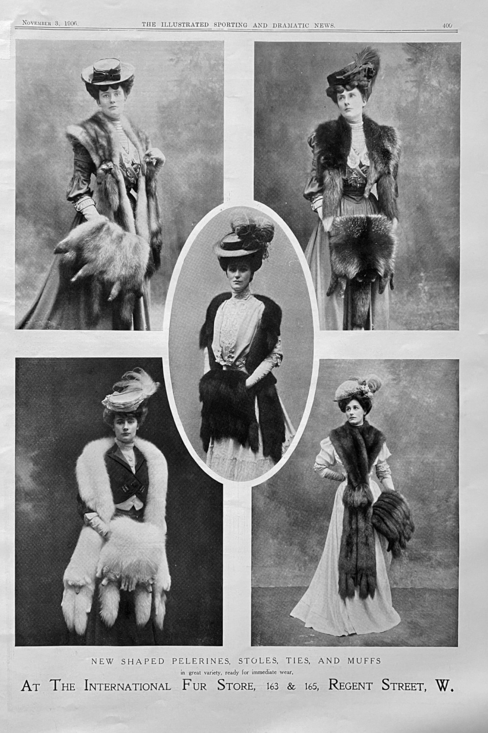 At the International Fur Store, 163  &  165, Regent Street, W..  1906.