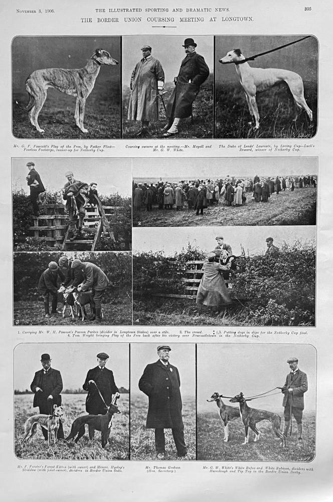 The Border Union Coursing meeting at Longtown.  1906.