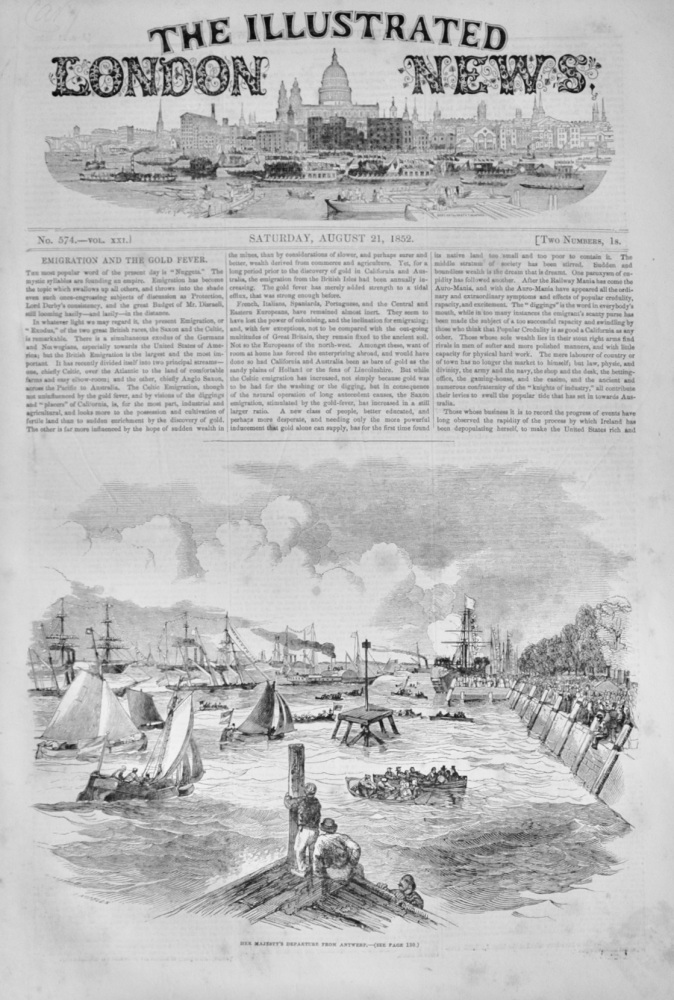 The Illustrated London News, August 21, 1852