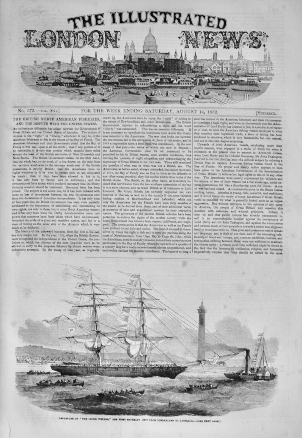 The Illustrated London News - August 14, 1852