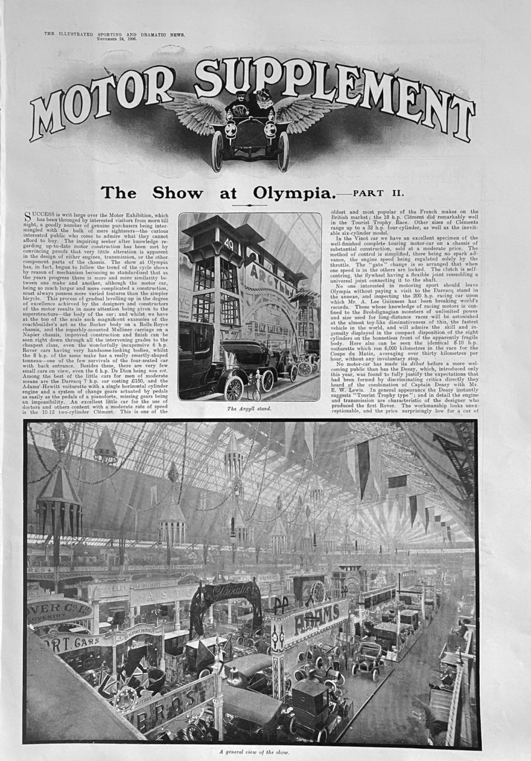 Motor Supplement.-  The Show at Olympia,- Part II.  1906.