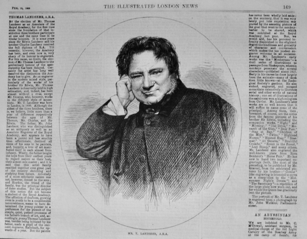 Thomas Landseer, A.R.A. - 1868